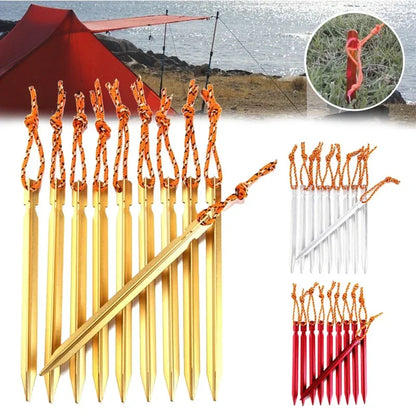 10pcs/set 18cm Aluminum Alloy Tent Pegs