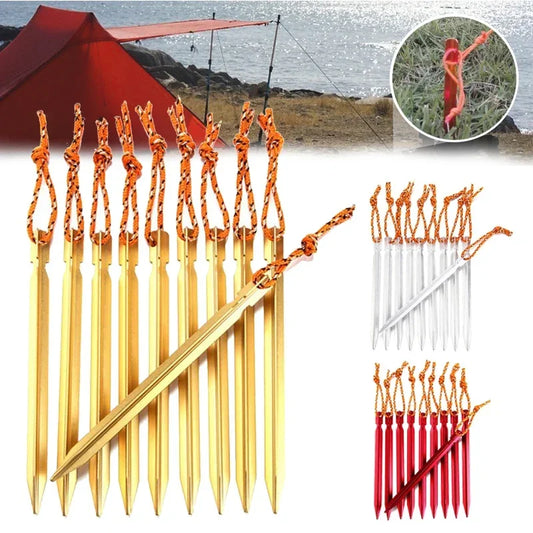 10pcs/set 18cm Aluminum Alloy Tent Pegs